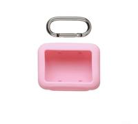 Coque en silicone conçue pour haut-parleur JBL GO5 équilibrage flexibilité, protection et praticité par crochet (rose)