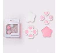 Coque en silicone D pour Nintendo Switch 2 Améliorez votre jeu avec style (étoile rose blanc)