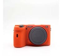 Coque en Silicone de haute qualité pour Sony A6600 ILCE-6600,étui de protection d'appareil photo,coque souple en caoutchouc,épaule DSLR - Type Orange