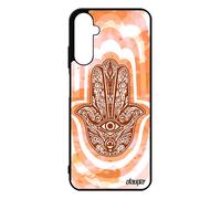 Coque en silicone de protection Samsung A05S main de fatma 4G caoutchouc dessin l'il afrique du nord fatima orange etui alu galaxy