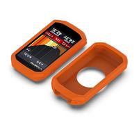 Coque en silicone de qualité supérieure et protection d'écran [Compatible avec Garmin] Edge 1050 - Durable - Résistante aux rayures et antidérapante - Orange