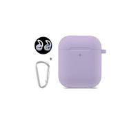 Coque en silicone écouteurs crochet ensembles 3-en-1 violet clair pour votre Apple AirPods (2019)/(2016) G