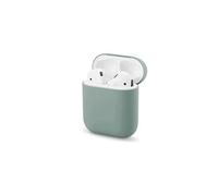 Coque en silicone épais et souple antichoc pour Apple AirPods ,Gris-vert