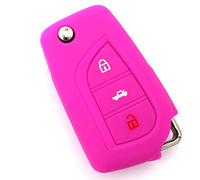 Coque en silicone Finest-Folia - Pour e voiture à 3 boutons rose fluo