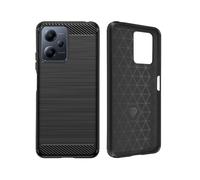 Coque en silicone Forcell Carbon pour Xiaomi Redmi Note 12/12 5G/Poco X5 5G Noir