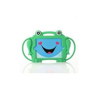 Coque en silicone grenouille de dessin animé 3D d'amusement d'enfants vert pour votre Apple iPad Mini 9.7 (2019)/4/3/2/1