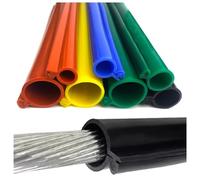 Coque en silicone haute tension pour fils électriques - Anti-chocs électriques - Pour câble nu - Noir - 8 m - ID 12 mm