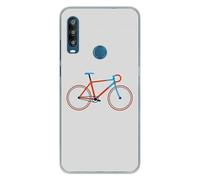 Coque en silicone imprimée compatible Alcatel 1S 2020 Bike color Hipster