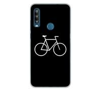 Coque en silicone imprimée compatible Alcatel 1S 2020 Bike Hipster