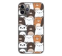 Coque en silicone imprimée compatible Apple iPhone 11 Pro Réunion de Nounours