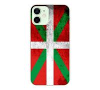 Coque en silicone imprimée compatible Apple iPhone 12 Mini Drapeau Basque