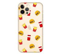 Coque en silicone imprimée compatible Apple iPhone 12 Pro Fast food