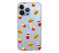Coque en silicone imprimée compatible Apple iPhone 13 Pro Fast food