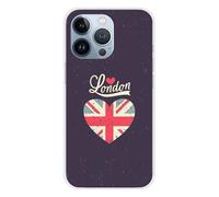 Coque en silicone imprimée compatible Apple iPhone 13 Pro I love London