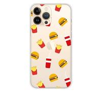 Coque en silicone imprimée compatible Apple iPhone 13 Pro Max Fast food