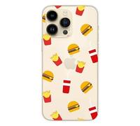 Coque en silicone imprimée compatible Apple iPhone 14 Pro Max Fast food