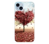 Coque en silicone imprimée compatible Apple iPhone 15 Plus Arbre Love