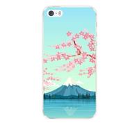 Coque en Silicone imprimée Compatible Apple iPhone 5 iPhone 5S Mont Fuji