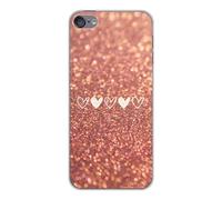 Coque en silicone imprimée compatible Apple iPod Touch 5 iPod Touch 6 Paillettes coeur