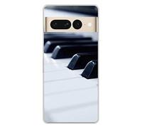 Coque en silicone imprimée compatible Google Pixel 7 Pro Piano