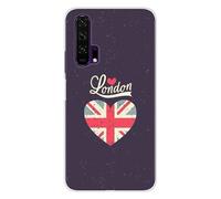 Coque en silicone imprimée compatible Huawei Honor 20 Pro I love London