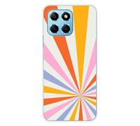 Coque en silicone imprimée compatible Huawei Honor X8 5G Circle rainbow