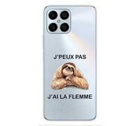 Coque en silicone imprimée compatible Huawei Honor X8 J'peux pas j'ai la flemme