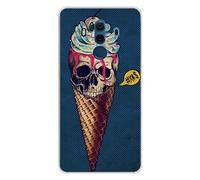 Coque en silicone imprimée compatible Huawei Mate 10 Pro Ice cream skull blue