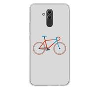 Coque en silicone imprimée compatible Huawei Mate 20 Lite Bike color Hipster
