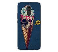 Coque en silicone imprimée compatible Huawei Mate 20 Lite Ice cream skull blue