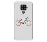 Coque en silicone imprimée compatible Huawei Mate 30 Lite Bike color Hipster