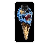 Coque en silicone imprimée compatible Huawei Mate 30 Lite Ice cream skull