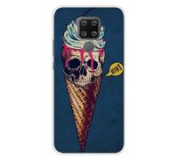 Coque en silicone imprimée compatible Huawei Mate 30 Lite Ice cream skull blue