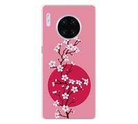 Coque en silicone imprimée compatible Huawei Mate 30 Pro Cherry blossom