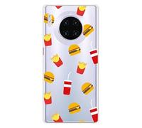 Coque en silicone imprimée compatible Huawei Mate 30 Pro Fast food