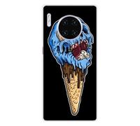 Coque en silicone imprimée compatible Huawei Mate 30 Pro Ice cream skull