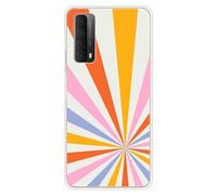 Coque en silicone imprimée compatible Huawei P Smart 2021 Circle rainbow