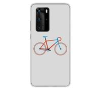 Coque en silicone imprimée compatible Huawei P40 Pro Bike color Hipster