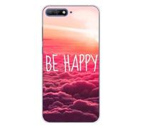 Coque en silicone imprimée compatible Huawei Y6 2018 Be Happy nuage