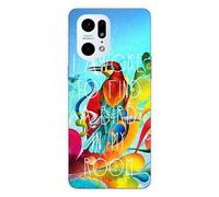 Coque en silicone imprimée compatible Oppo Find X5 Pro Mocking bird