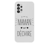 Coque en silicone imprimée compatible Samsung Galaxy A13 4G Maman qui déchire