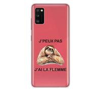 Coque en silicone imprimée compatible Samsung Galaxy A31 J'peux pas j'ai la flemme