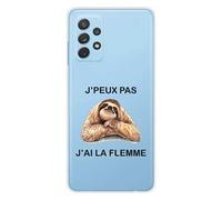 Coque en silicone imprimée compatible Samsung Galaxy A32 4G J'peux pas j'ai la flemme