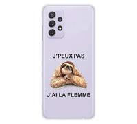 Coque en silicone imprimée compatible Samsung Galaxy A32 5G J'peux pas j'ai la flemme