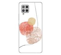 Coque en silicone imprimée compatible Samsung Galaxy A42 5G One line rouge