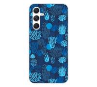 Coque en silicone imprimée compatible Samsung Galaxy A54 5G Corail bleu