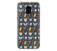Coque en silicone imprimée compatible Samsung Galaxy A8 2018 Happy animals