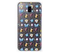 Coque en silicone imprimée compatible Samsung Galaxy J6 Plus 2018 Happy animals