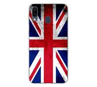 Coque en silicone imprimée compatible Samsung Galaxy M20 Drapeau Angleterre