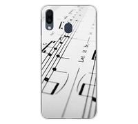Coque en silicone imprimée compatible Samsung Galaxy M20 Partition de musique